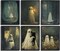6 Piece Vintage Halloween Ghost Wall Art Victorian Gothic Canvas Prints Dark Academia Cute Candle Ghost Posters Unframed for Bedroom Living Room Home Decor